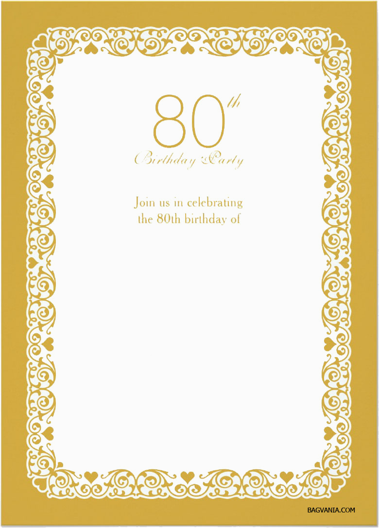 free printable 80th birthday invitations