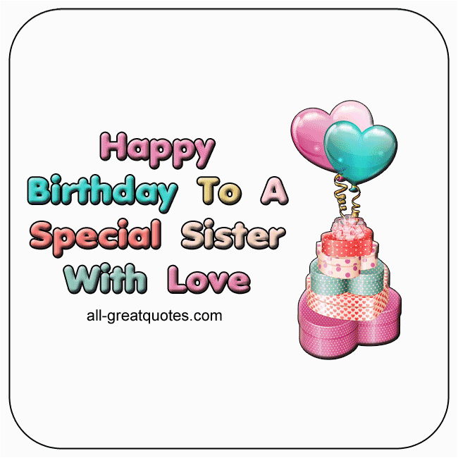 happy birthday to a special sister with love