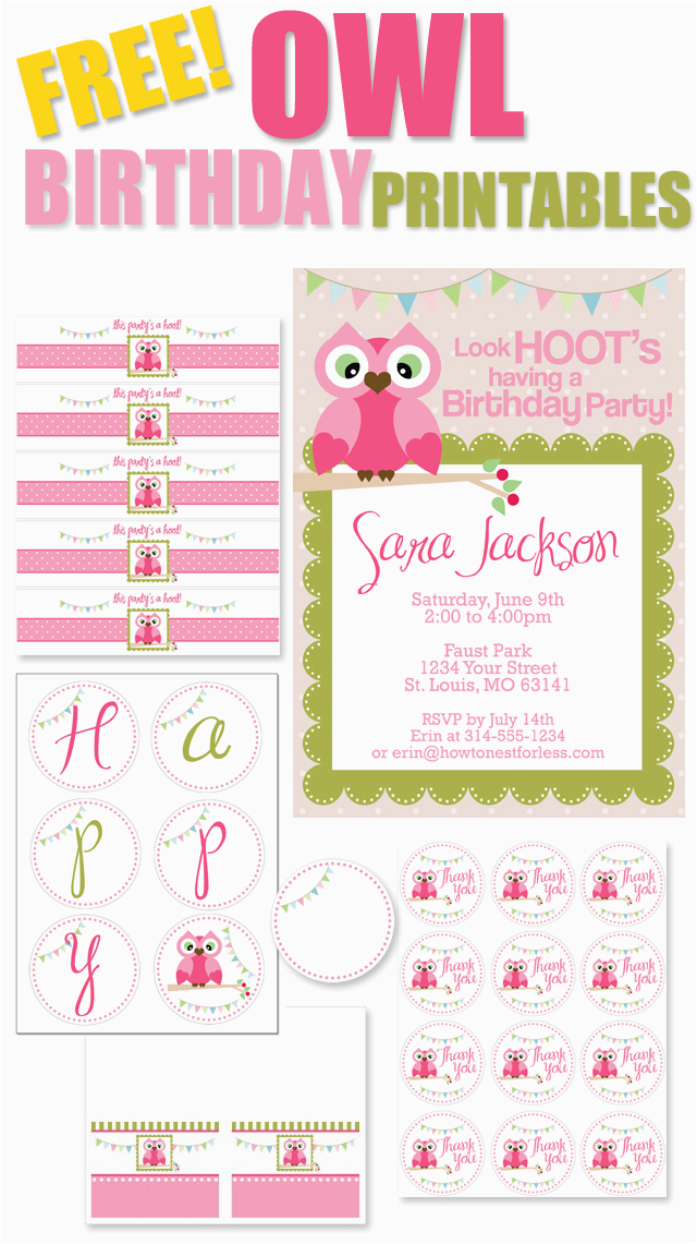 free birthday party printables