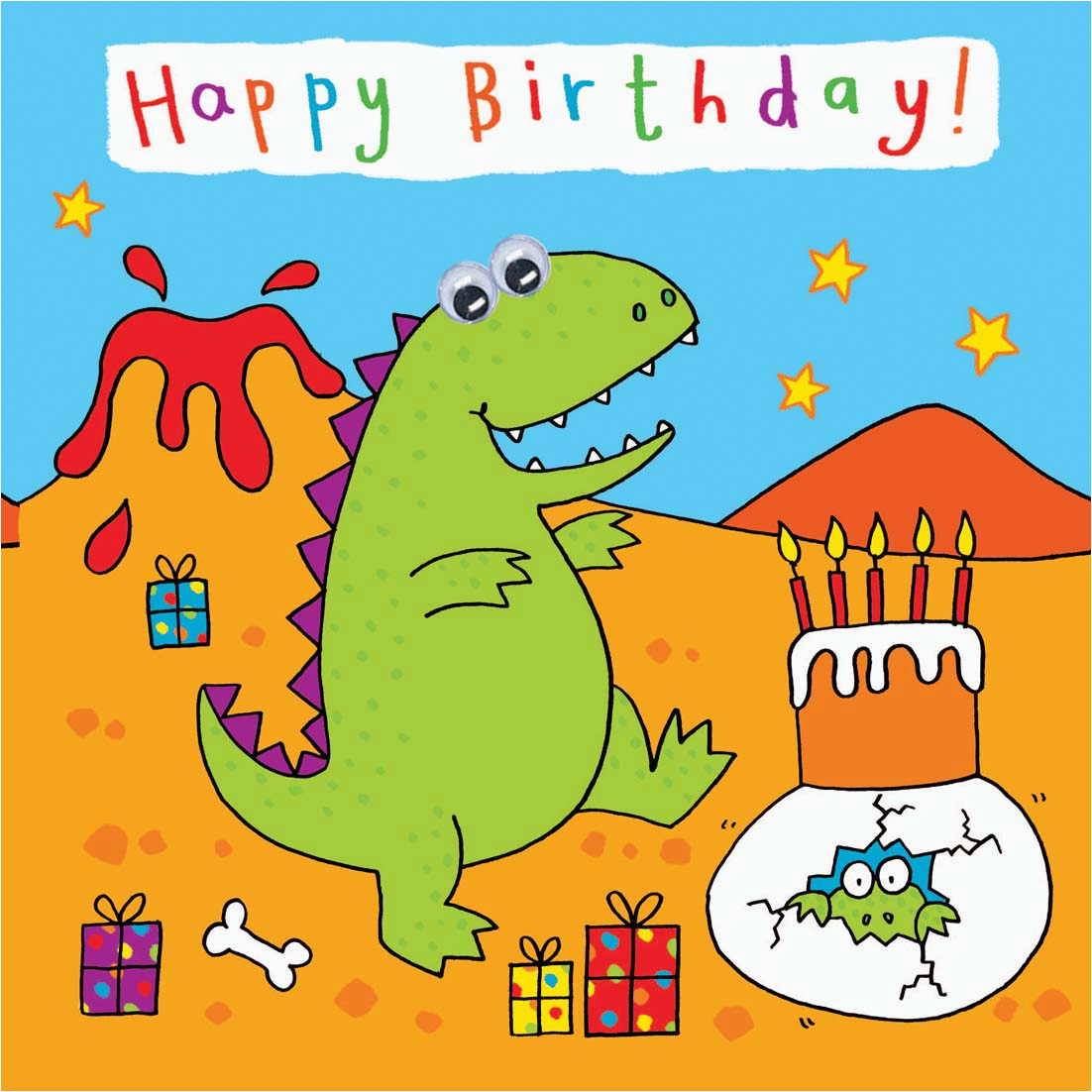 childrens birthday card dinosaur 363 p