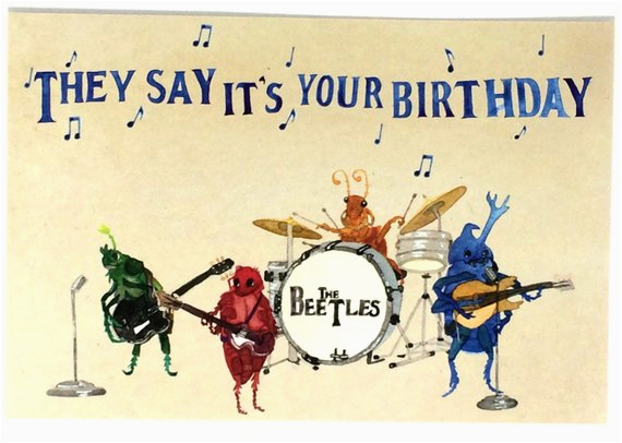 beatles happy birthday postcards beetles