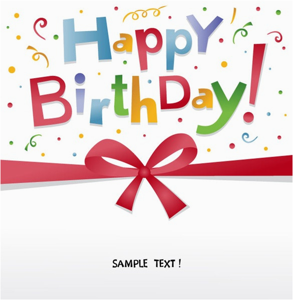 free happy birthday greeting card vector free vector