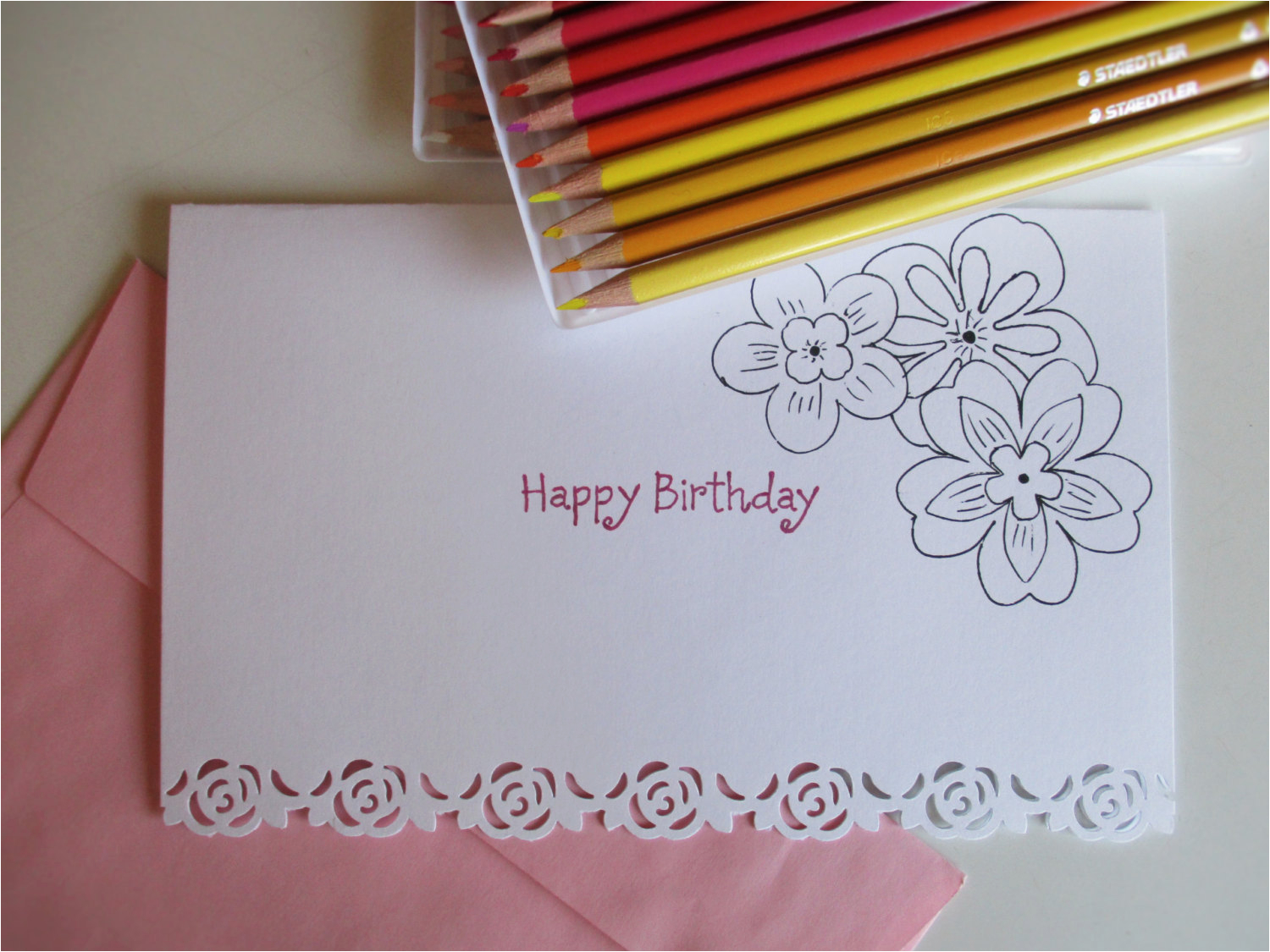 adult coloring card birthday card interactive by ladyeyelet