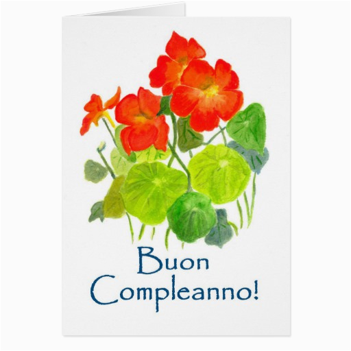 nasturtiums birthday card italian greeting 137231700621850465