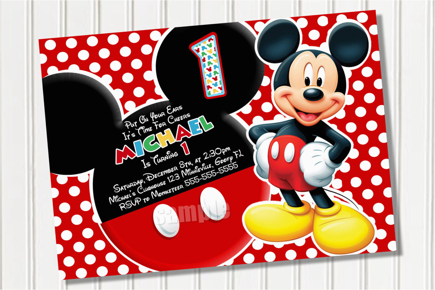 mickey mouse invitation template free