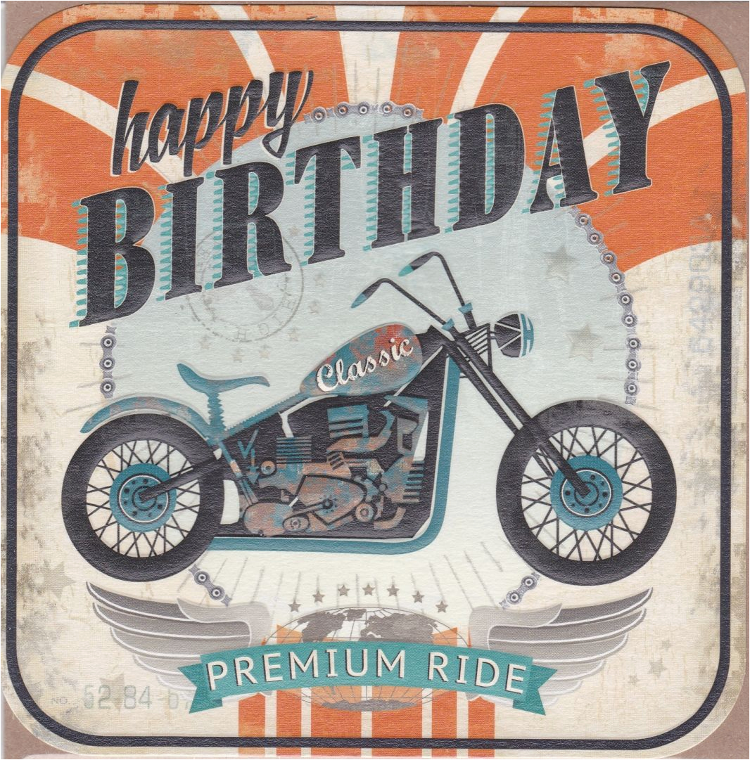 motorbike happy birthday card karenza paperie