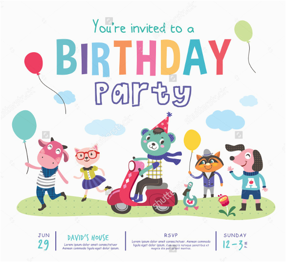 39 kids birthday invitation templates psd ai free