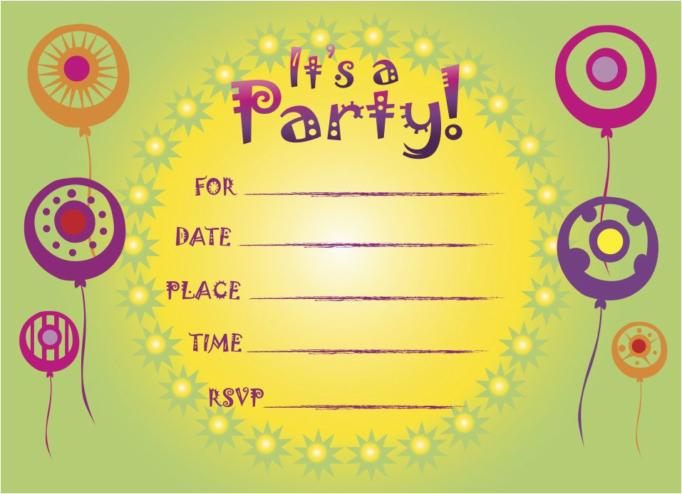 free printable party invitations online
