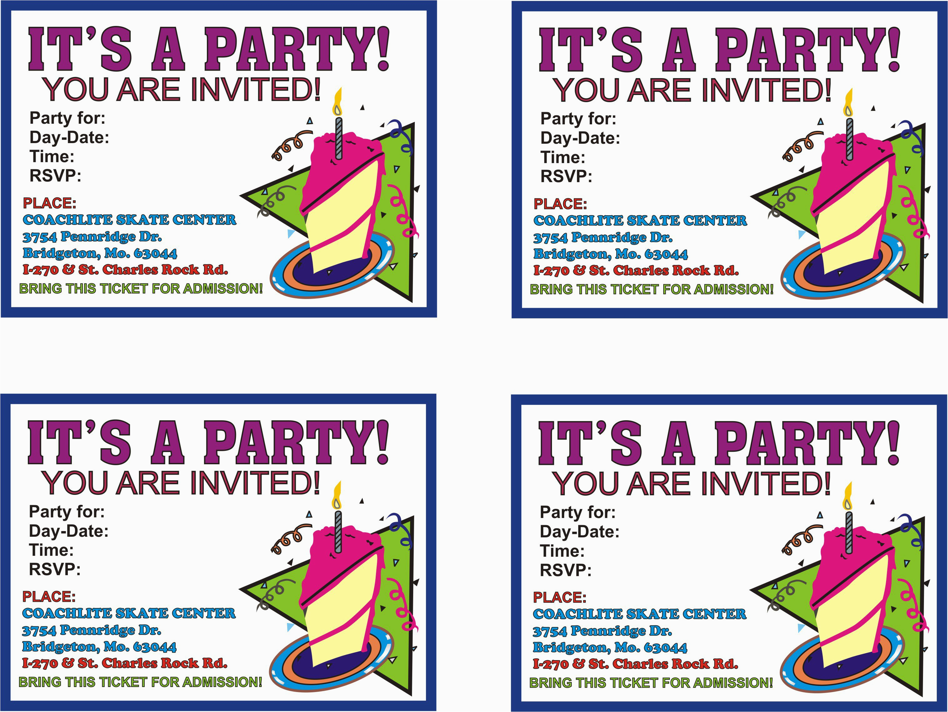 free printable birthday invitations online 2