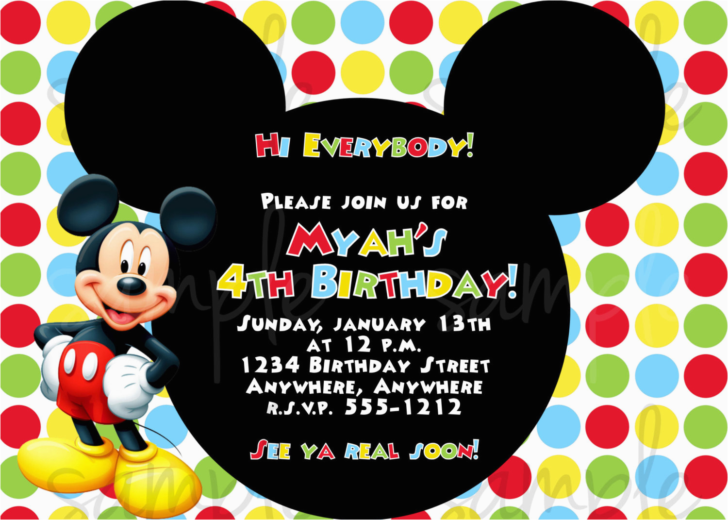 mickey mouse first birthday invitations