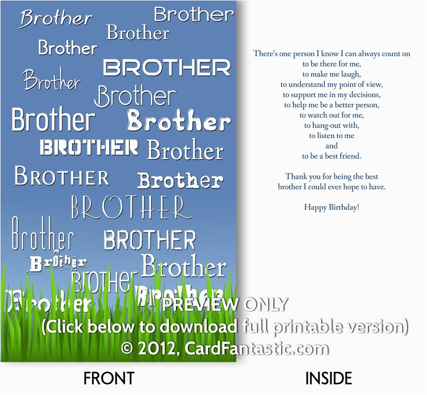 post free printable birthday cards for brother 92741