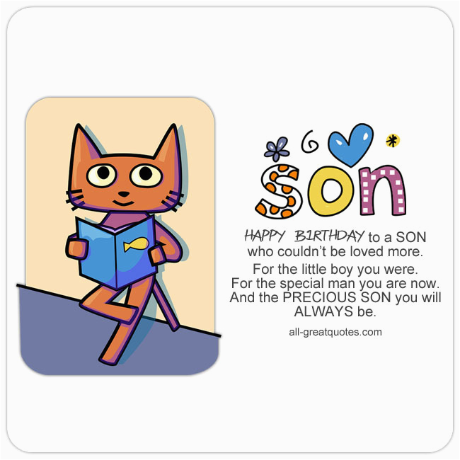 Free Printable Birthday Cards for My son Beautiful Collection Of son Poems | BirthdayBuzz