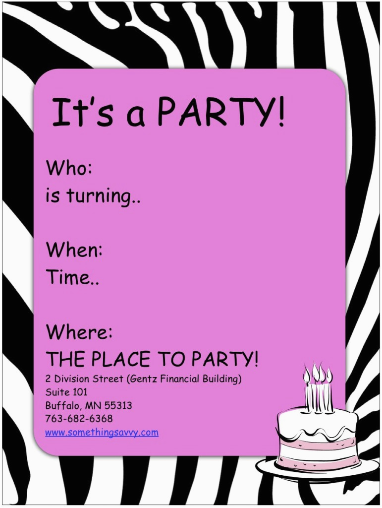 6 perfect girls party invitations free printable braesd com
