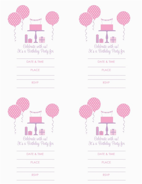 birthday party ideas for girls free printables