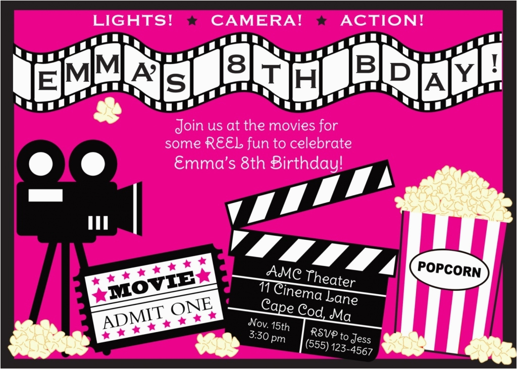 movie invitations template