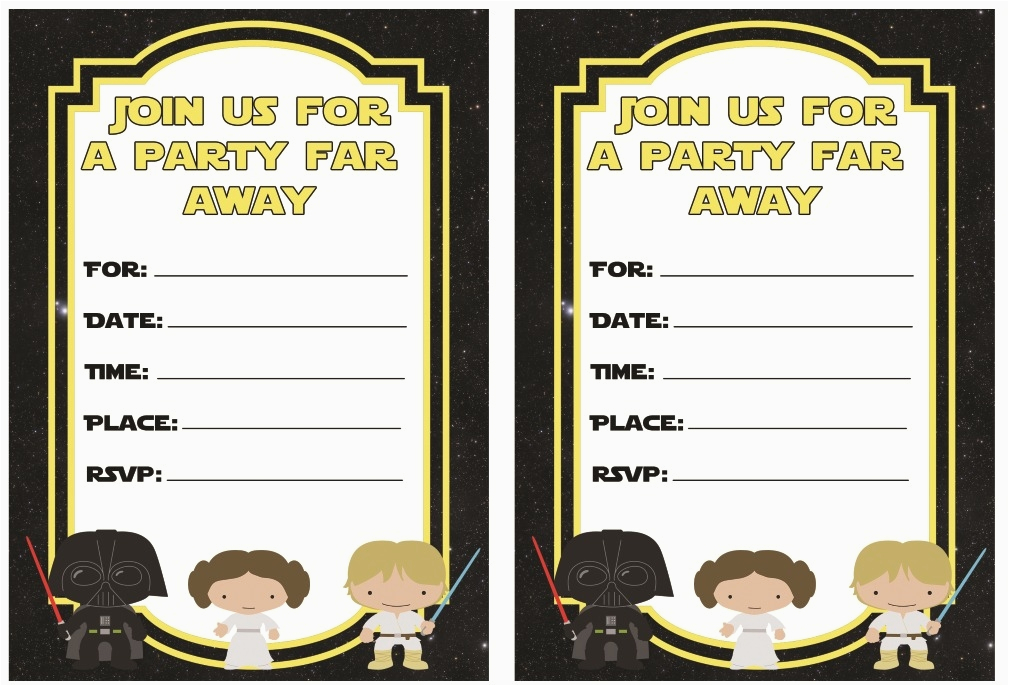 free printable star wars party invitation