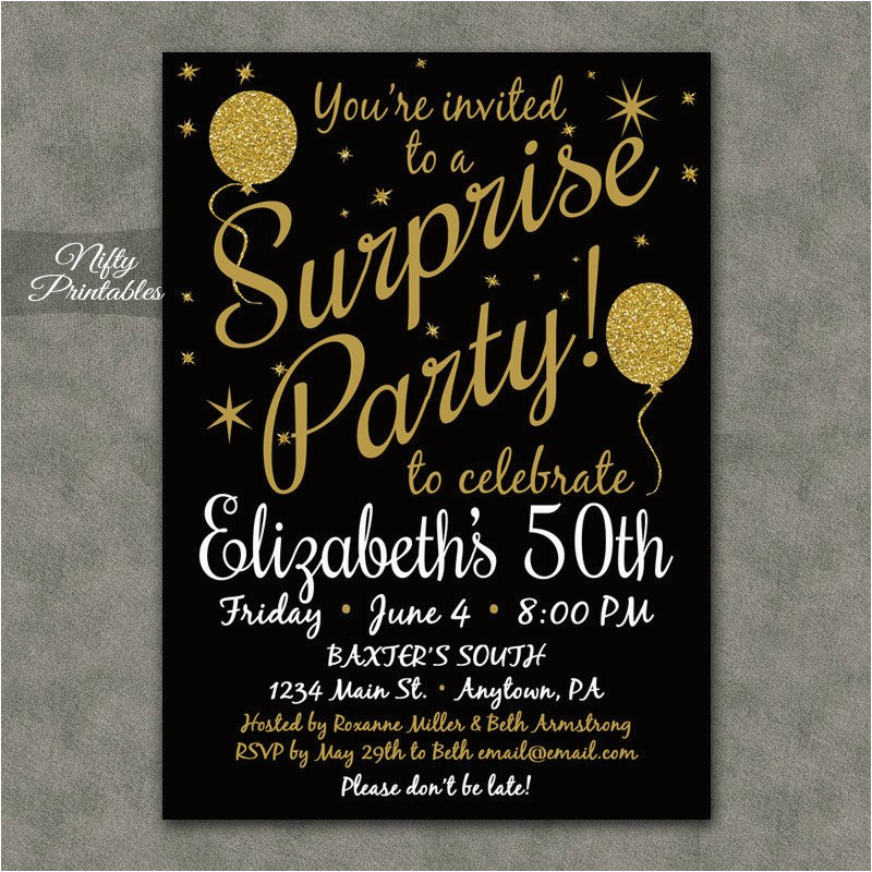 Free Printable Surprise Birthday Invitations Template BirthdayBuzz