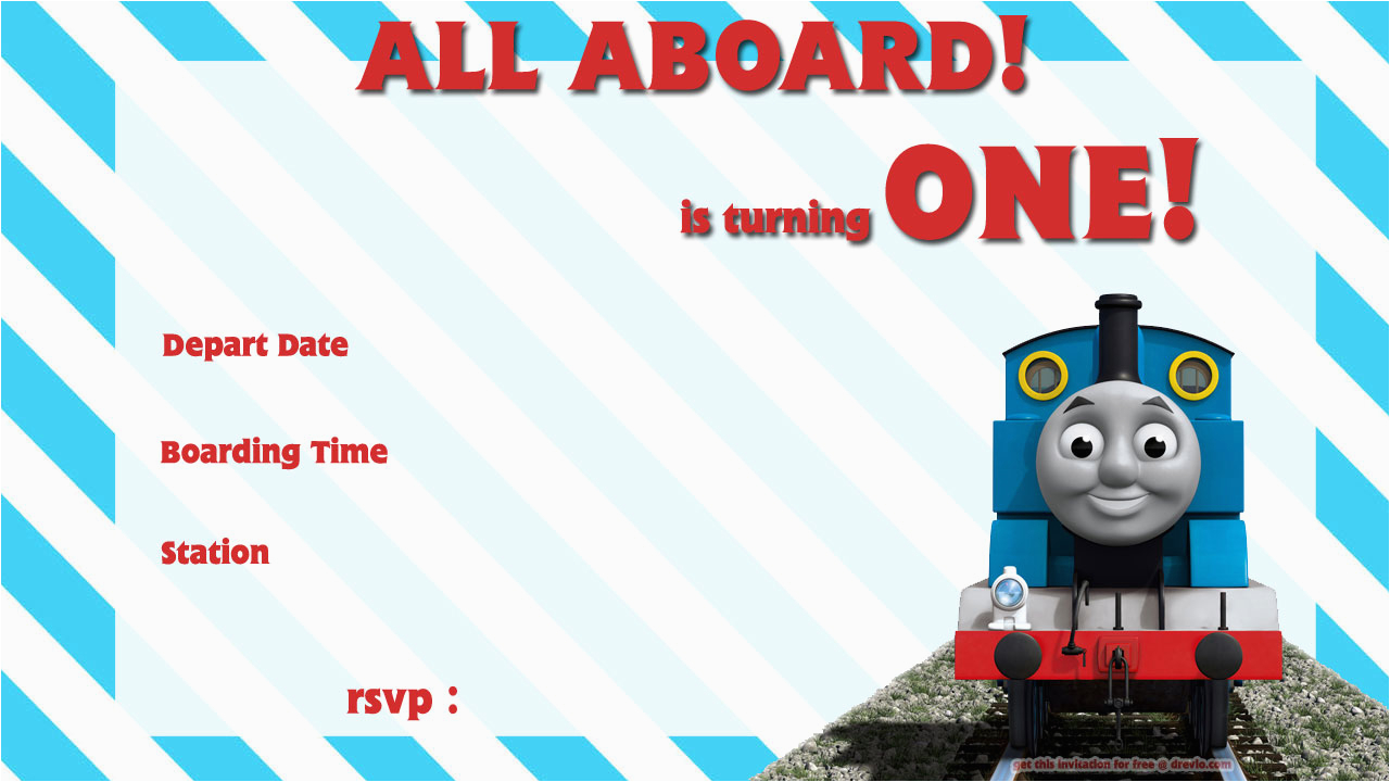 thomas and the train birthday invitations