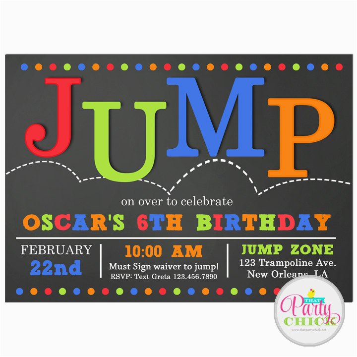 Free Printable Trampoline Birthday Party Invitations BirthdayBuzz