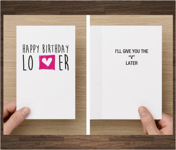 naughty funny birthday card for