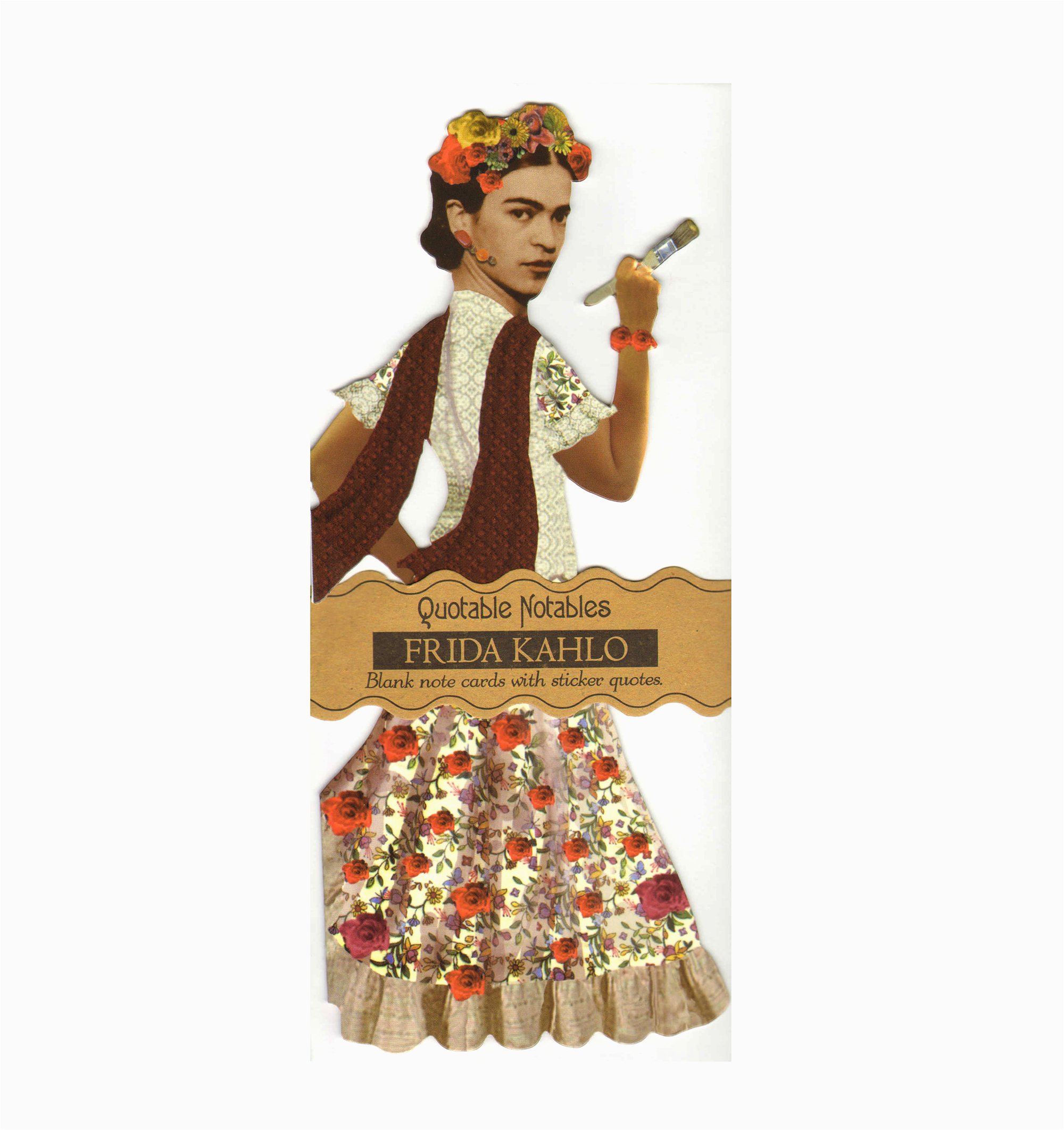 frida kahlo quotable notable greeting card with sticker