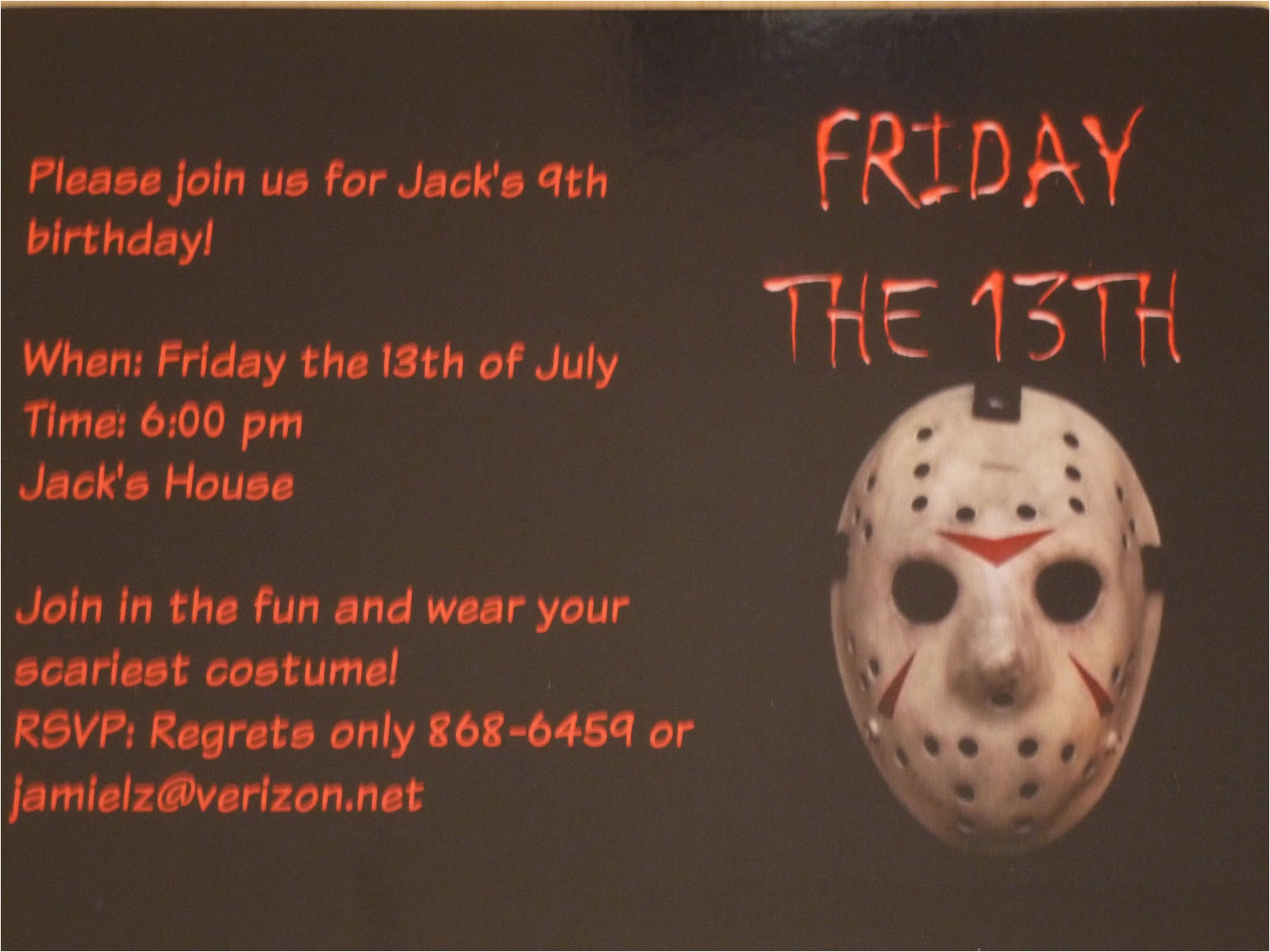 Friday the 13th Birthday Cards Friday the 13th Party Ideas Jamielz ...