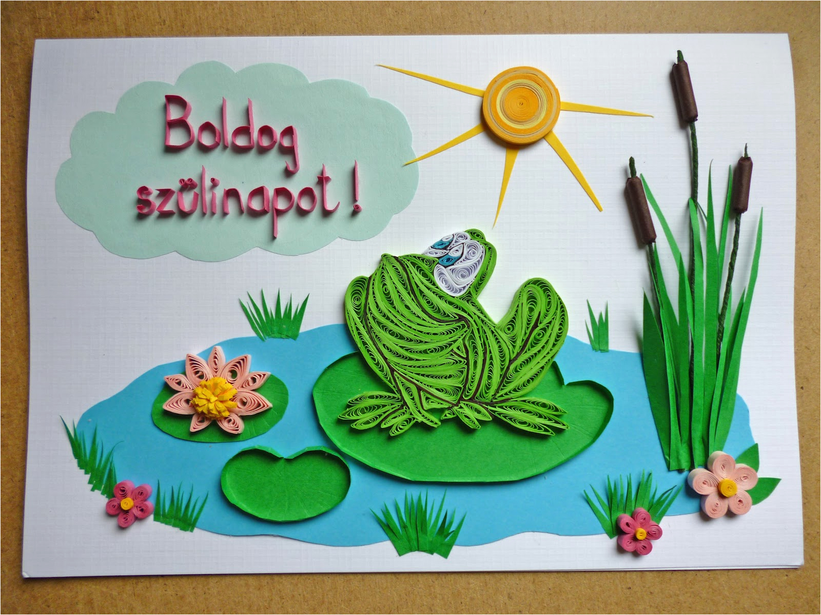 papirvilag bekas udvozlet birthday card with frog