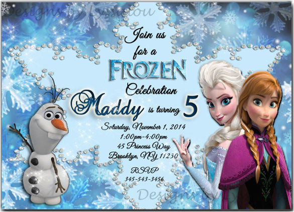 Download Frozen themed Birthday Invitation Cards 23 Frozen Birthday ...