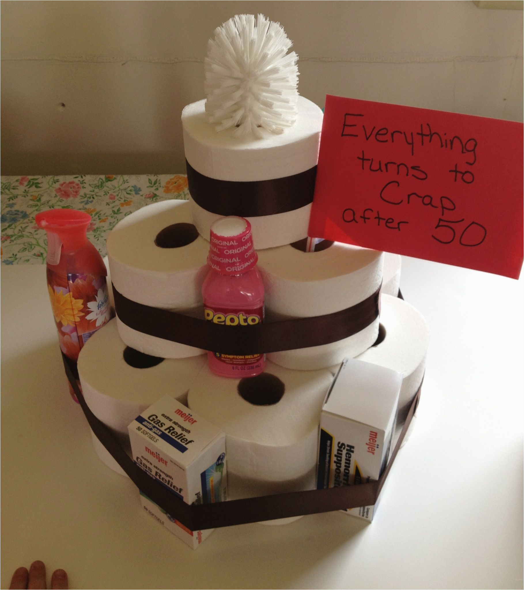 Funny 50th Birthday Decorations Toilet Paper Cake Fun Gag T For Anyone Turning 50 Birthdaybuzz