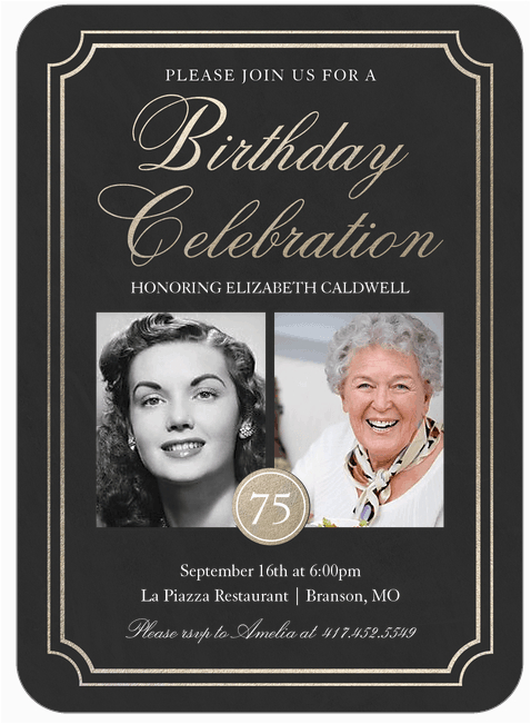 75th birthday invitations 50 gorgeous 75th party invites