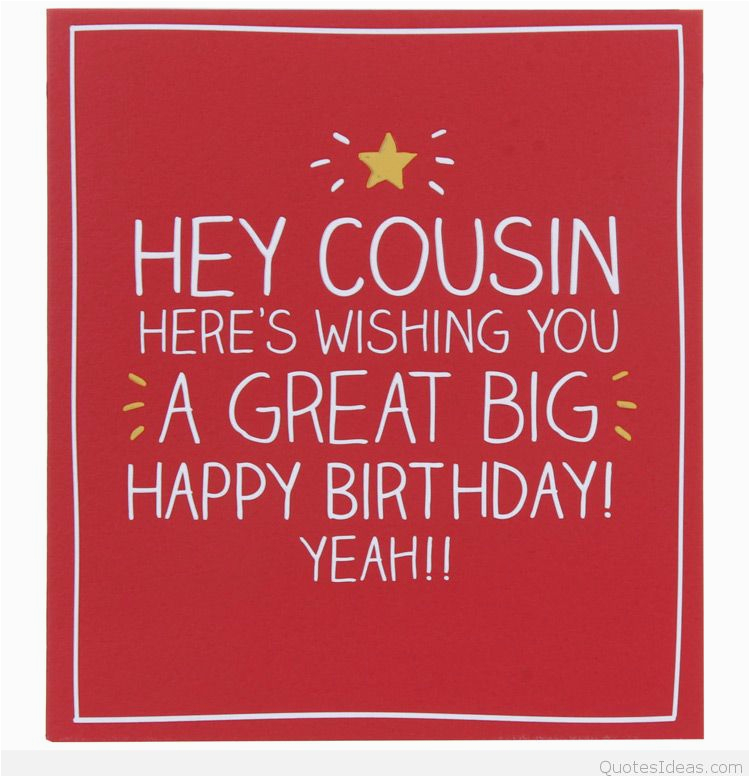 funny happy birthday cousin quote