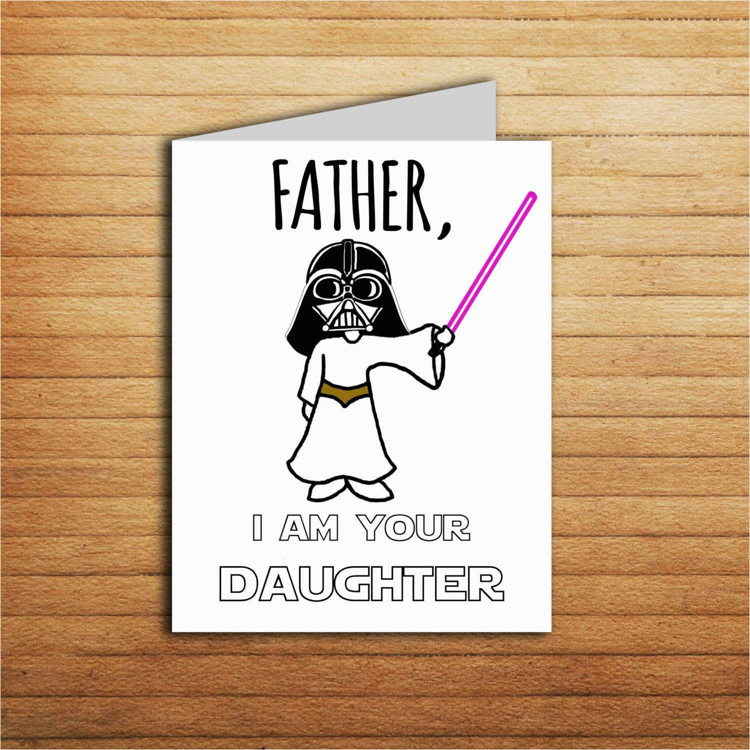 star wars christmas card birthday card for dad gift from