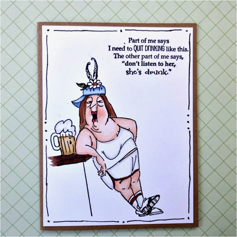 drinking card humorous birthday card