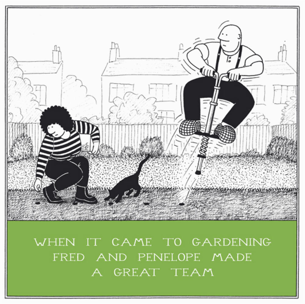 gardening great team funny fred birthday card cards