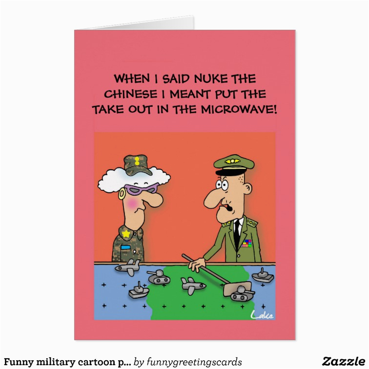 funny military cartoon personalized greeting card 137750900364269200