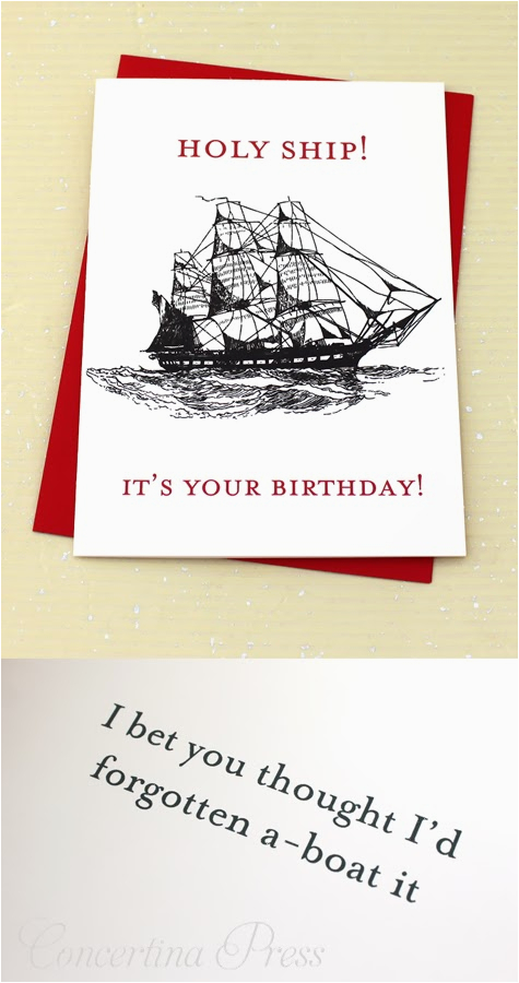 funny nautical birthday card