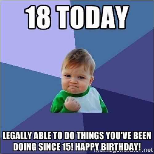 Happy 18th Birthday Meme