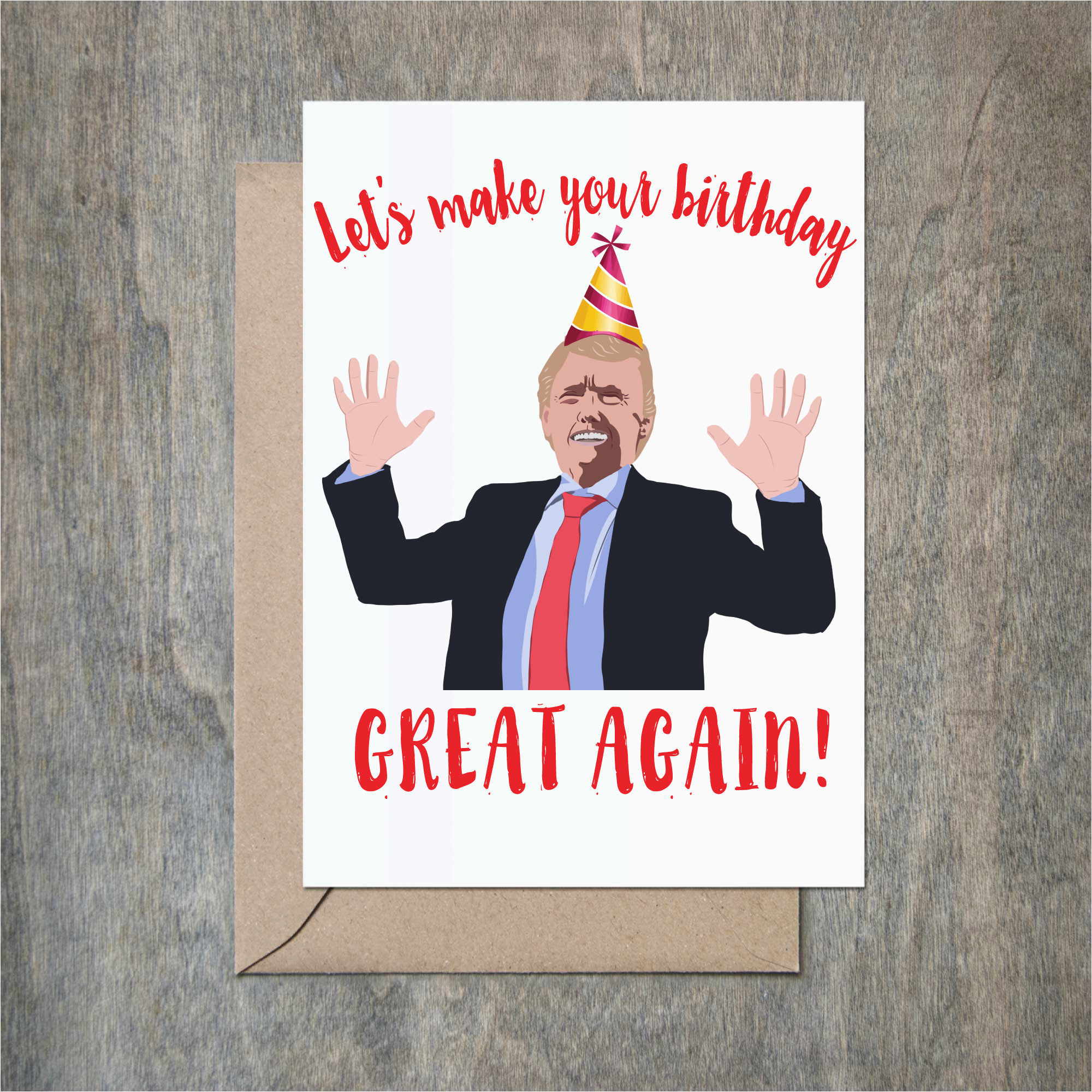 funny birthday card donald trump birthday great again