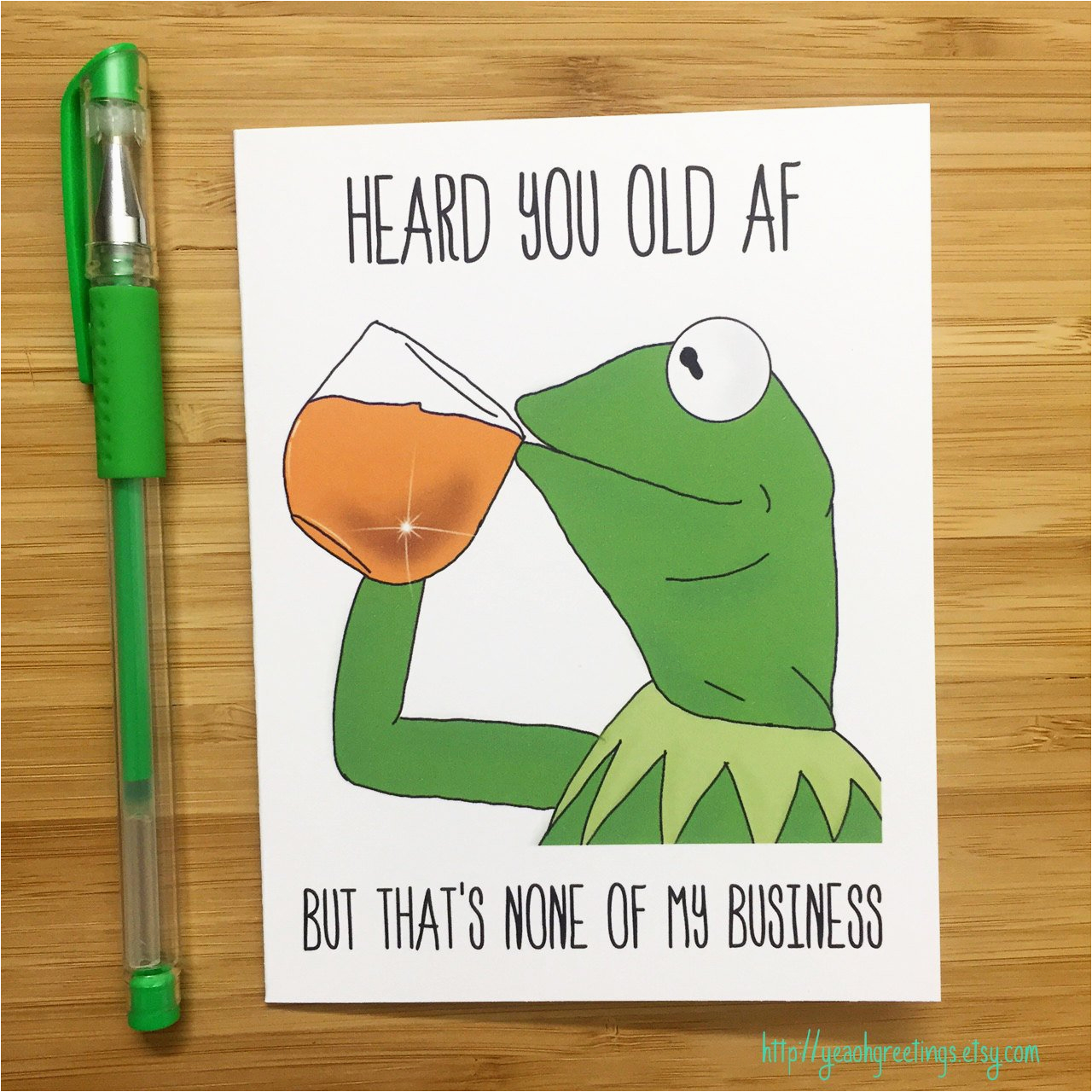 funny birthday card kermit the frog