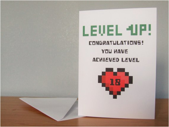 level up birthday card level up gaming card by