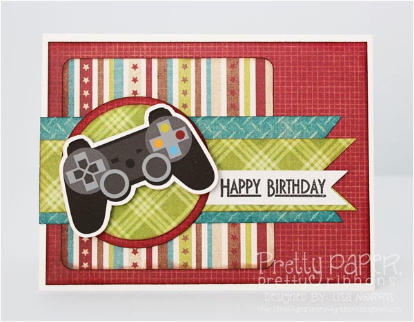 pretty paper pretty ribbons gamer birthday card new