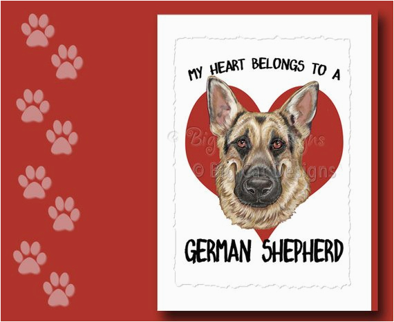 german shepherd card german shepherd greeting card german