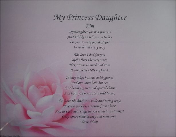 card personalized poem birthday gift idea pink rose print