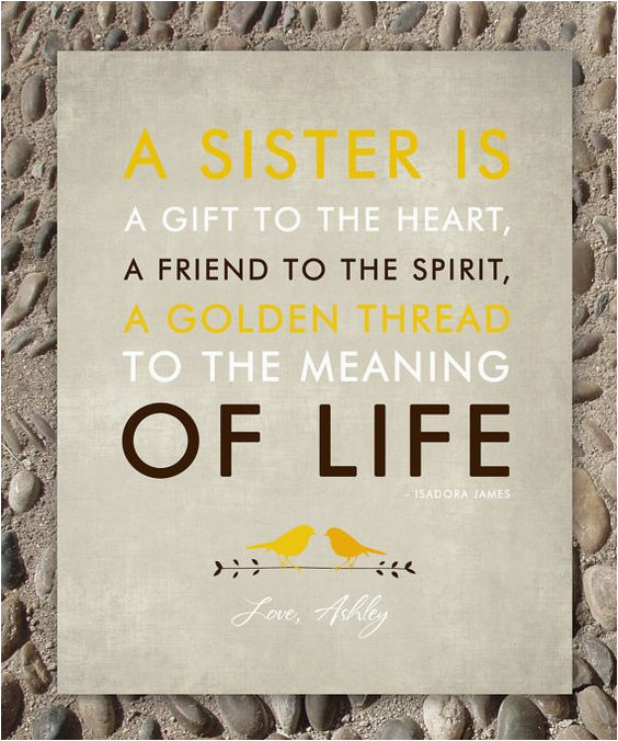 sisters gift print personalized gift for your sister
