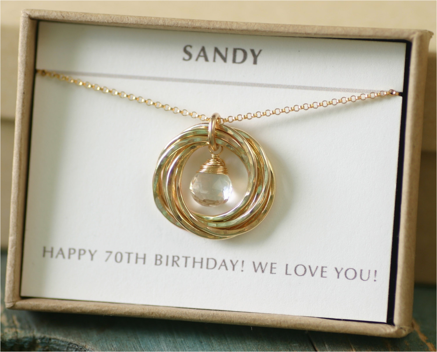 70th birthday gift for her april birthstone necklace jewelry