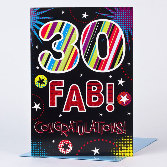 giant 30th birthday card fab