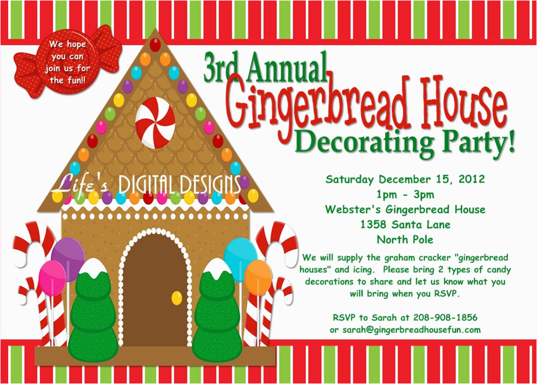 gingerbread house decorating party