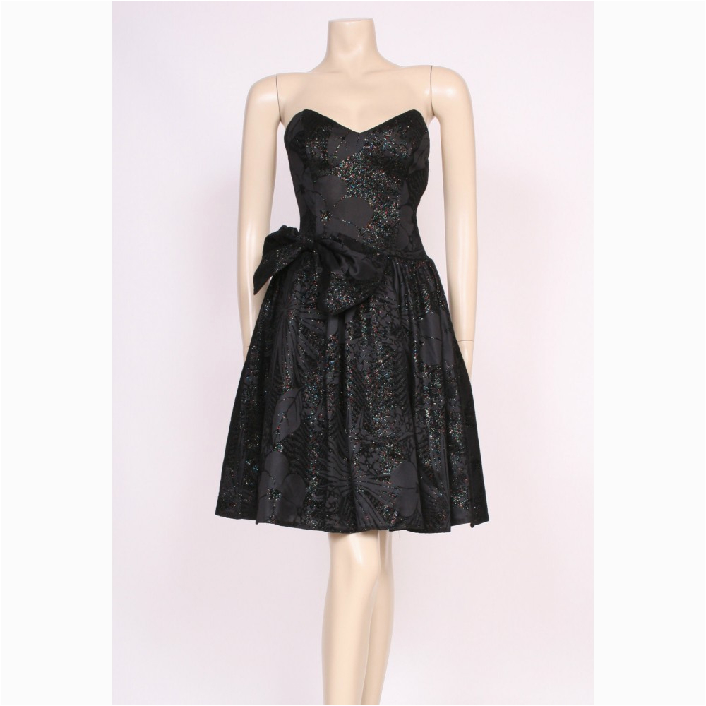 glitter black party dress