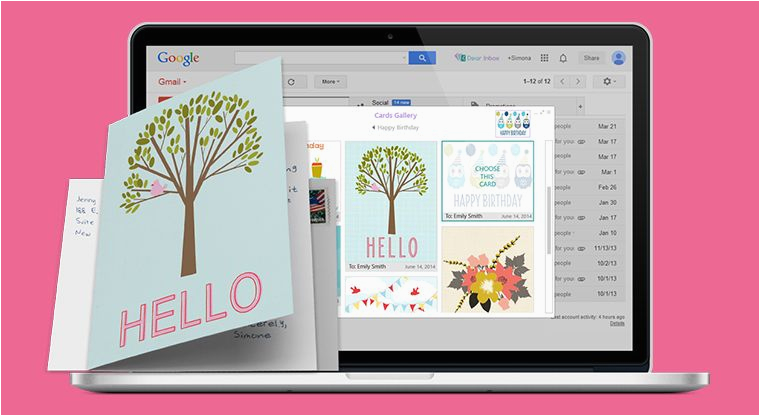 greeting card inbox extensions gmail plugin