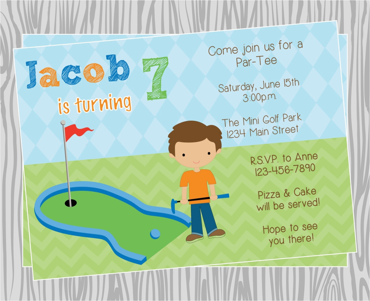 golf birthday invitations template